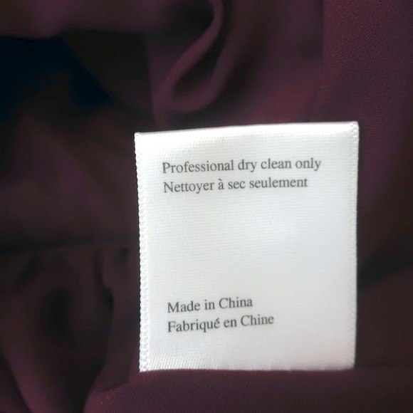 Marchesa Notte Ombre Glitter Tulle Dress Wine Size 12 Sleeveless V-Neck - Picture 8 of 8